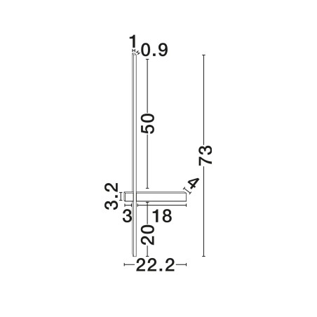 Kinkiet pionowy minimalistyczny Portella 73cm LED CCT 2700-3000-4000K biały