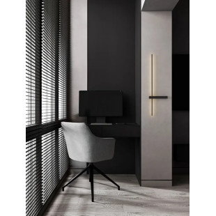 Kinkiet pionowy minimalistyczny Portella 73cm LED CCT 2700-3000-4000K czarny