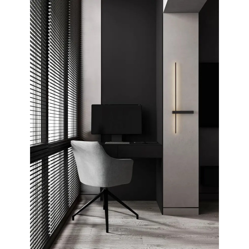 Kinkiet pionowy minimalistyczny Portella 73cm LED CCT 2700-3000-4000K czarny