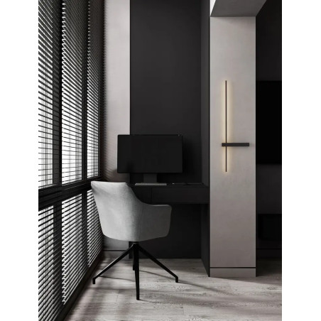 Kinkiet pionowy minimalistyczny Portella 73cm LED CCT 2700-3000-4000K czarny
