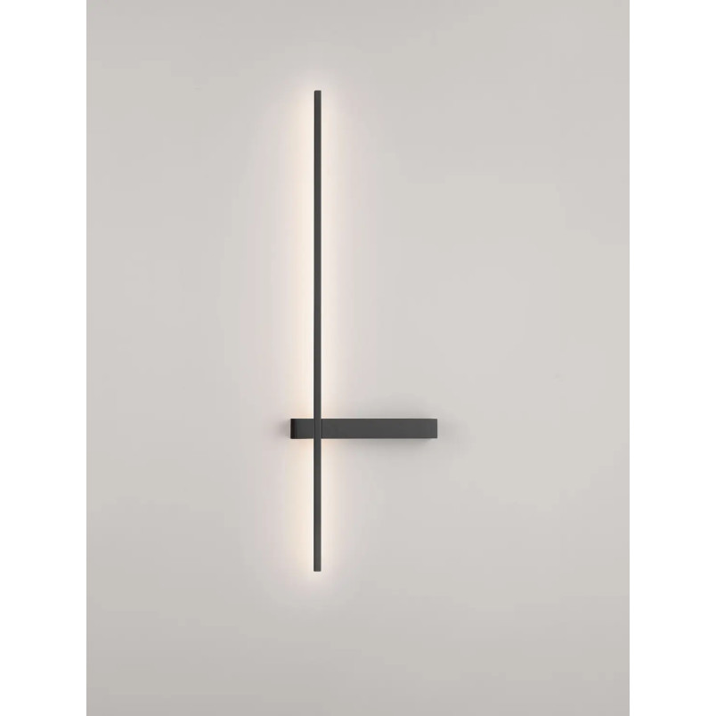 Kinkiet pionowy minimalistyczny Portella 73cm LED CCT 2700-3000-4000K czarny