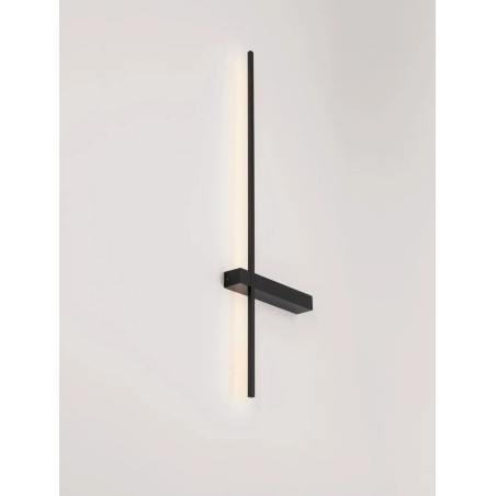 Kinkiet pionowy minimalistyczny Portella 73cm LED CCT 2700-3000-4000K czarny