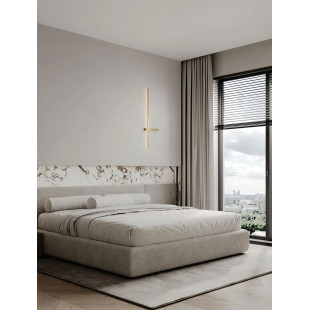 Kinkiet pionowy minimalistyczny Portella 73cm LED CCT 2700-3000-4000K złoty mosiądz