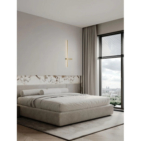 Kinkiet pionowy minimalistyczny Portella 73cm LED CCT 2700-3000-4000K złoty mosiądz