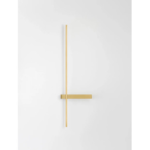 Kinkiet pionowy minimalistyczny Portella 73cm LED CCT 2700-3000-4000K złoty mosiądz