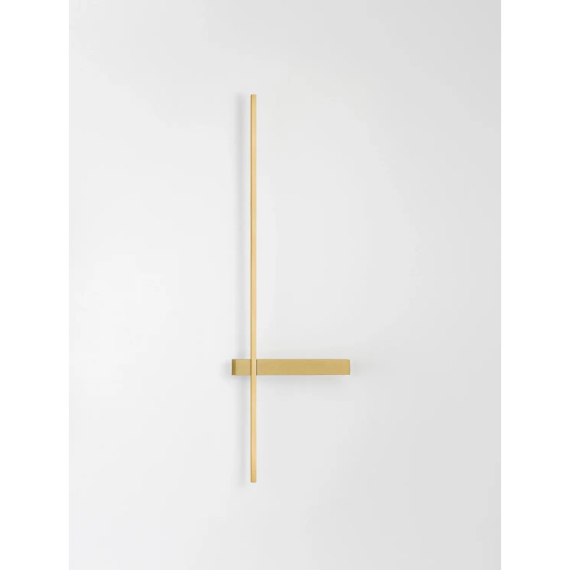 Kinkiet pionowy minimalistyczny Portella 73cm LED CCT 2700-3000-4000K złoty mosiądz