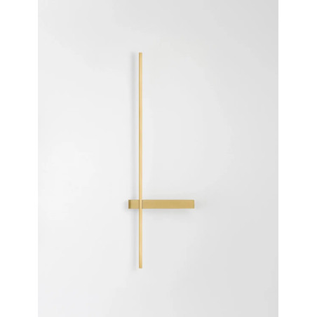 Kinkiet pionowy minimalistyczny Portella 73cm LED CCT 2700-3000-4000K złoty mosiądz