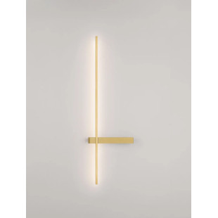 Kinkiet pionowy minimalistyczny Portella 73cm LED CCT 2700-3000-4000K złoty mosiądz