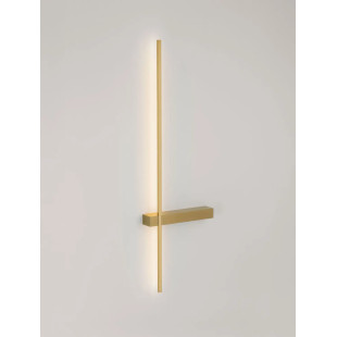 Kinkiet pionowy minimalistyczny Portella 73cm LED CCT 2700-3000-4000K złoty mosiądz