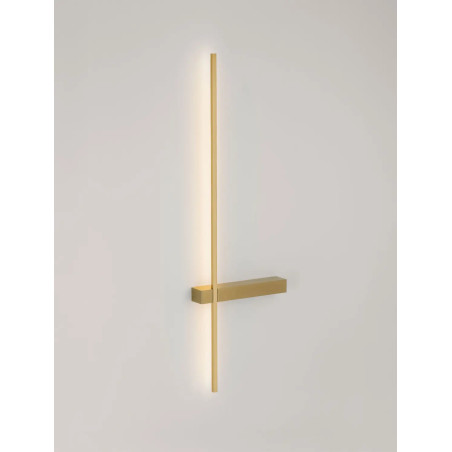 Kinkiet pionowy minimalistyczny Portella 73cm LED CCT 2700-3000-4000K złoty mosiądz