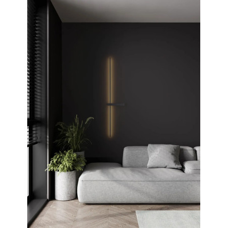 Kinkiet pionowy minimalistyczny Portella 103cm LED CCT 2700-3000-4000K czarny