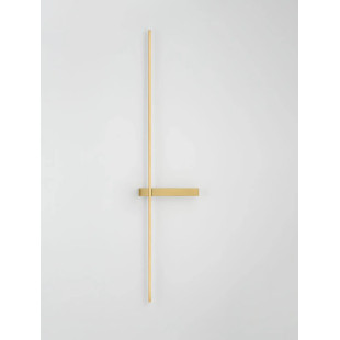 Kinkiet pionowy minimalistyczny Portella 103cm LED CCT 2700-3000-4000K złoty mosiądz