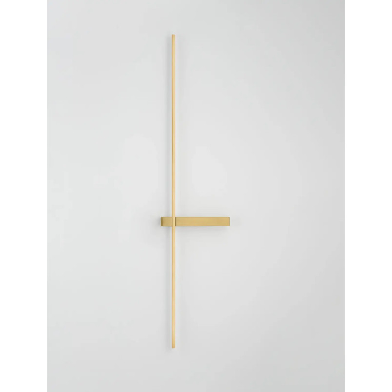 Kinkiet pionowy minimalistyczny Portella 103cm LED CCT 2700-3000-4000K złoty mosiądz