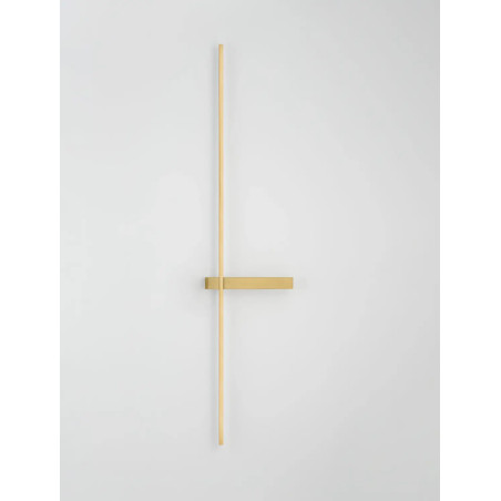 Kinkiet pionowy minimalistyczny Portella 103cm LED CCT 2700-3000-4000K złoty mosiądz