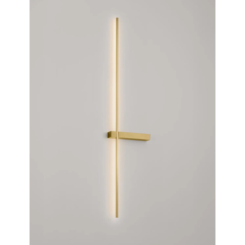 Kinkiet pionowy minimalistyczny Portella 103cm LED CCT 2700-3000-4000K złoty mosiądz