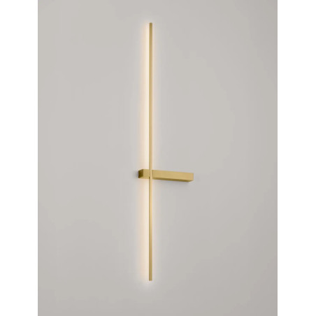 Kinkiet pionowy minimalistyczny Portella 103cm LED CCT 2700-3000-4000K złoty mosiądz
