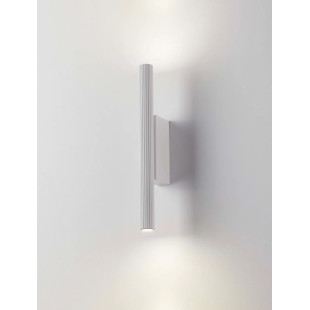 Kinkiet z ryflowanym kloszem Gamba H30cm LED 3000K biały