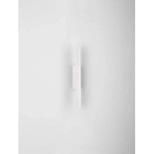 Kinkiet z ryflowanym kloszem Gamba H30cm LED 3000K biały