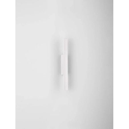 Kinkiet z ryflowanym kloszem Gamba H30cm LED 3000K biały