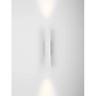 Kinkiet z ryflowanym kloszem Gamba H30cm LED 3000K biały