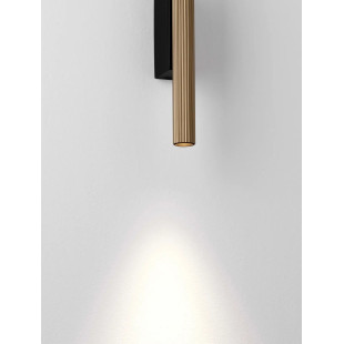 Kinkiet z ryflowanym kloszem Gamba H30cm LED 3000K złoty