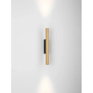 Kinkiet z ryflowanym kloszem Gamba H30cm LED 3000K złoty