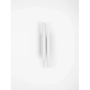 Kinkiet 2 punktowy z ryflowanymi kloszami Gamba H38cm LED 3000K biały