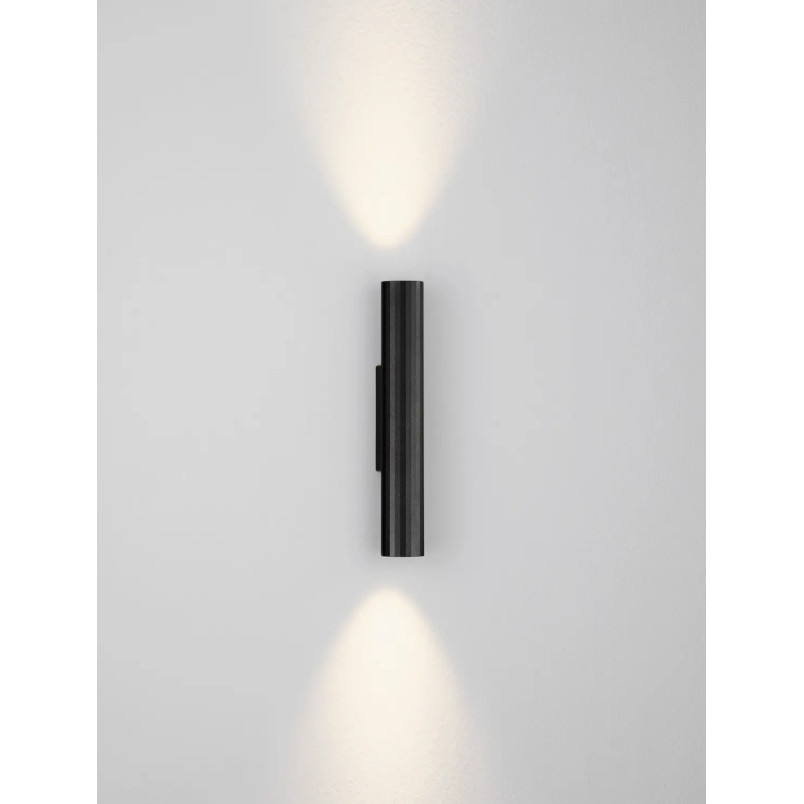 Kinkiet tuba góra-dół Badini H25cm LED 3000K czarny