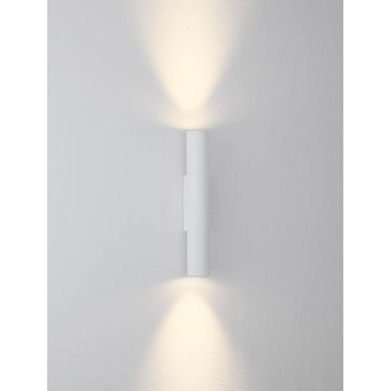 Kinkiet tuba góra-dół Badini H25cm LED 3000K biały