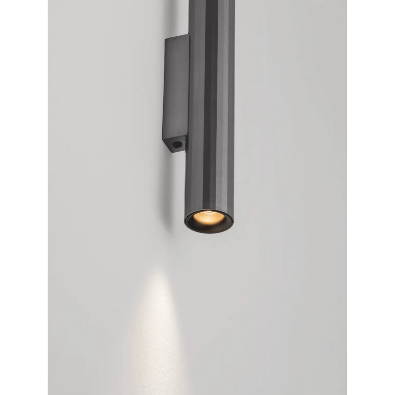 Kinkiet tuba góra-dół Badini H25cm LED 3000K ciemny nikiel