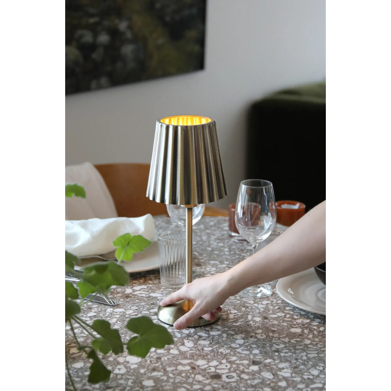 CELIA Rechargeable Table Antique Brass B/O Markslojd