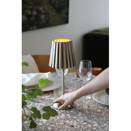 CELIA Rechargeable Table Antique Brass B/O Markslojd