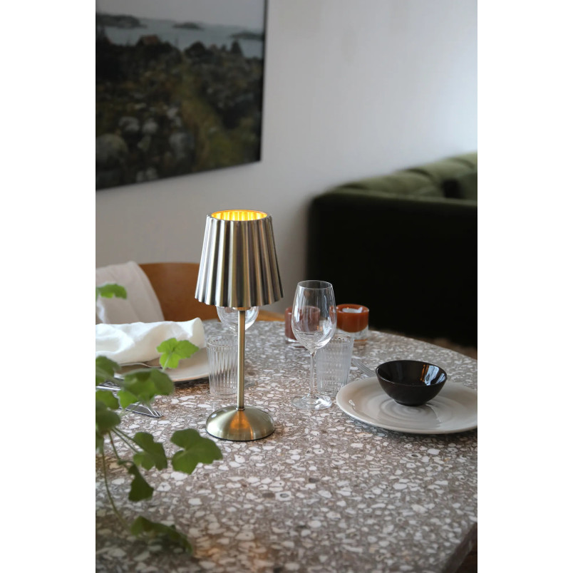 CELIA Rechargeable Table Antique Brass B/O Markslojd
