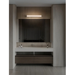 Kinkiet podłużny do łazienki Compre 60cm LED 3000-4000K przezroczysty / czarny
