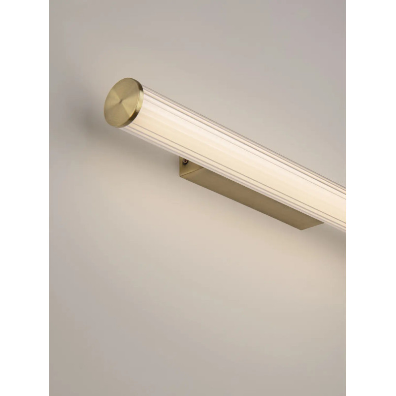Kinkiet podłużny do łazienki Compre 60cm LED 3000-4000K przezroczysty / szczotkowane złoto
