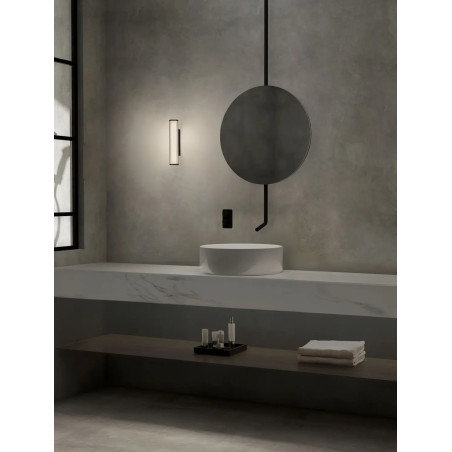 Kinkiet podłużny do łazienki Compre 30cm LED 3000-4000K przezroczysty / czarny