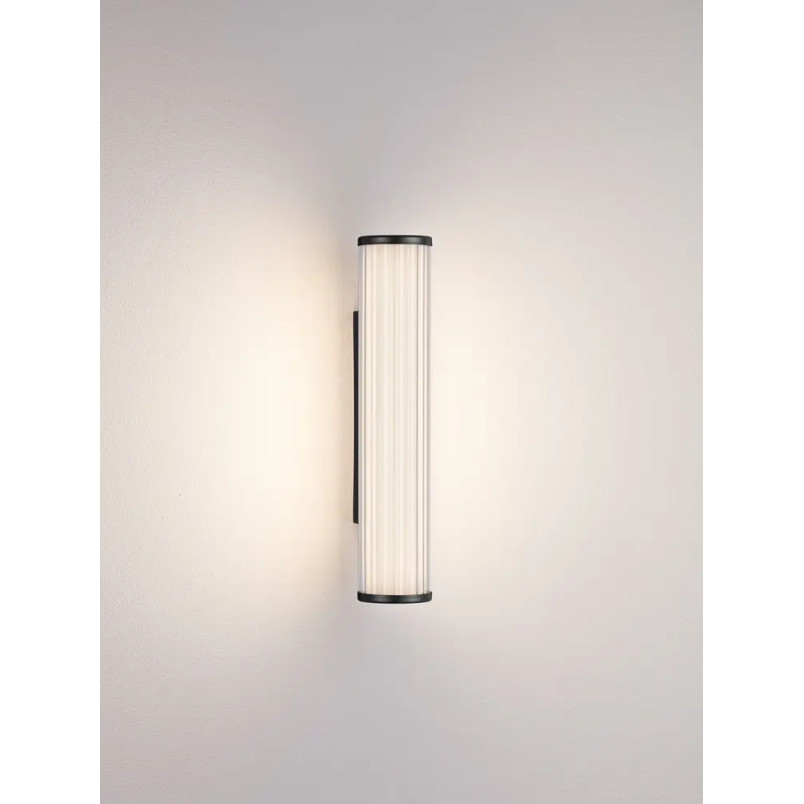 Kinkiet podłużny do łazienki Compre 30cm LED 3000-4000K przezroczysty / czarny