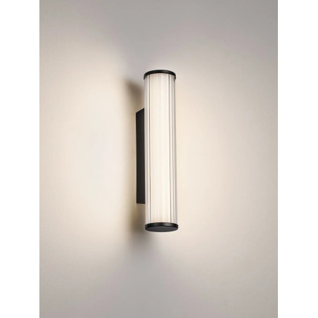 Kinkiet podłużny do łazienki Compre 30cm LED 3000-4000K przezroczysty / czarny