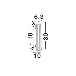Kinkiet podłużny do łazienki Compre 30cm LED 3000-4000K przezroczysty / chrom