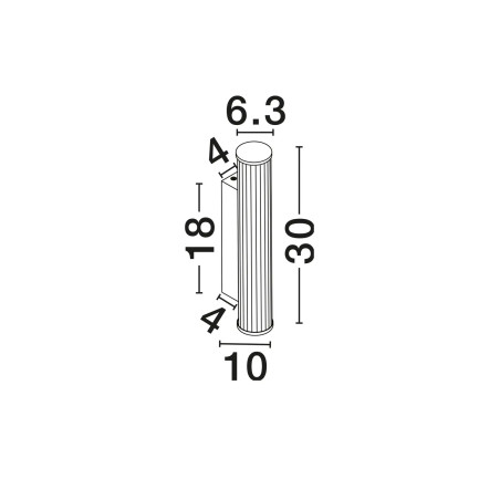 Kinkiet podłużny do łazienki Compre 30cm LED 3000-4000K przezroczysty / chrom