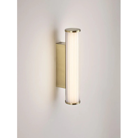 Kinkiet podłużny do łazienki Compre 30cm LED 3000-4000K przezroczysty / szczotkowane złoto
