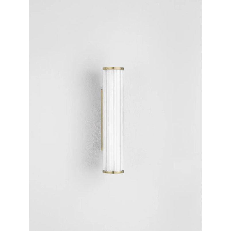 Kinkiet podłużny do łazienki Compre 30cm LED 3000-4000K przezroczysty / szczotkowane złoto