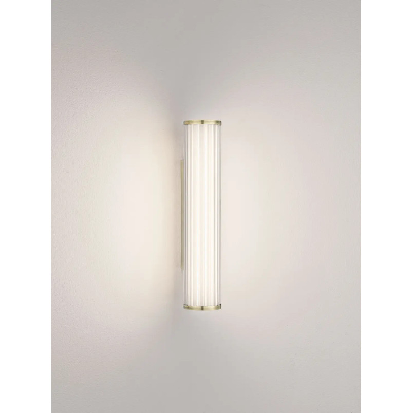 Kinkiet podłużny do łazienki Compre 30cm LED 3000-4000K przezroczysty / szczotkowane złoto