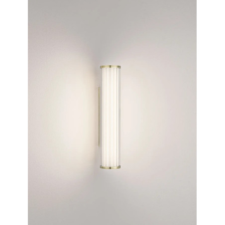Kinkiet podłużny do łazienki Compre 30cm LED 3000-4000K przezroczysty / szczotkowane złoto