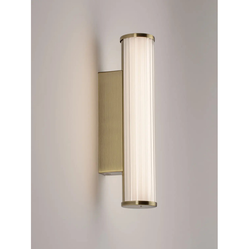 Kinkiet podłużny do łazienki Compre 30cm LED 3000-4000K przezroczysty / szczotkowane złoto