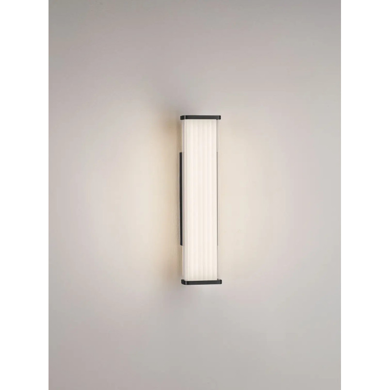 Kinkiet podłużny do łazienki Compre Flat 30cm LED 3000-4000K przezroczysty / czarny
