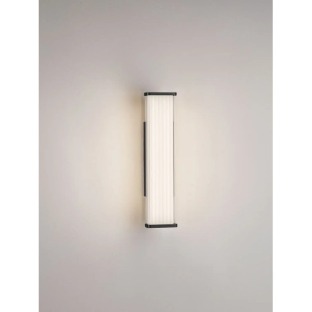 Kinkiet podłużny do łazienki Compre Flat 30cm LED 3000-4000K przezroczysty / czarny