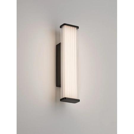 Kinkiet podłużny do łazienki Compre Flat 30cm LED 3000-4000K przezroczysty / czarny