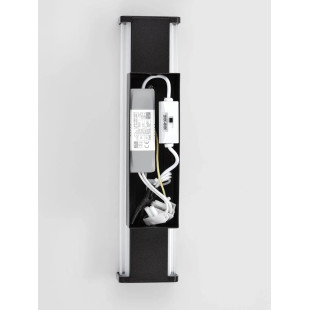 Kinkiet podłużny do łazienki Compre Flat 30cm LED 3000-4000K przezroczysty / czarny