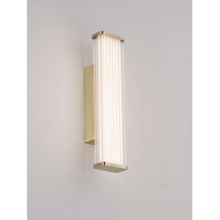 Kinkiet podłużny do łazienki Compre Flat 30cm LED 3000-4000K przezroczysty / szczotkowane złoto